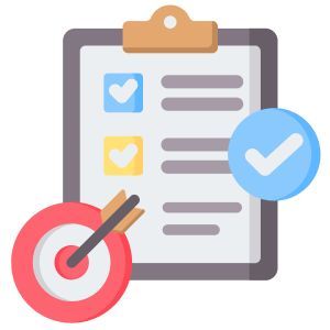 a checklist and taget icon