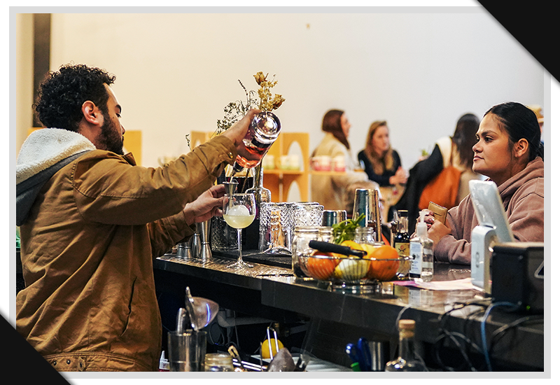 Image of a bartender working