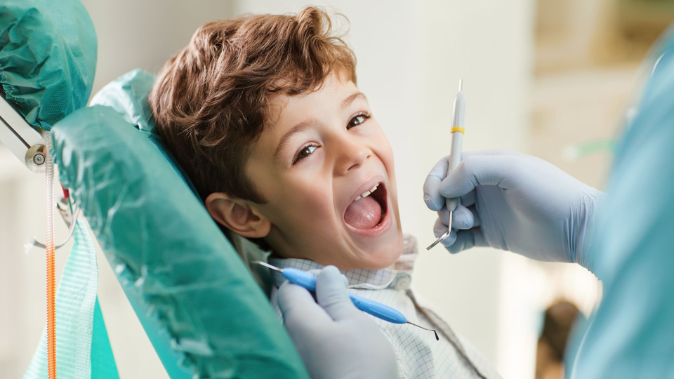 boy at dentist