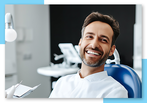 image of a man in a dental chair