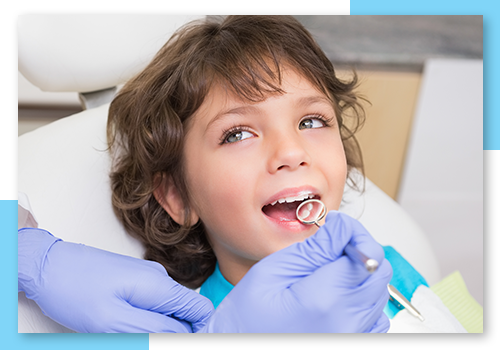 image of a kid getting dental work