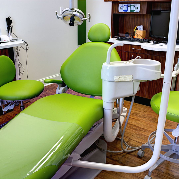 green dental chair
