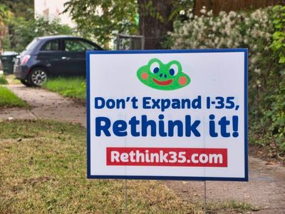 Rethink35 Yard Sign in Austin