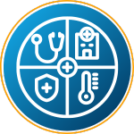 healthcare icons in circle