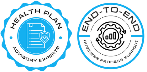 badges: health plan advisory experts, end-to-end business process support