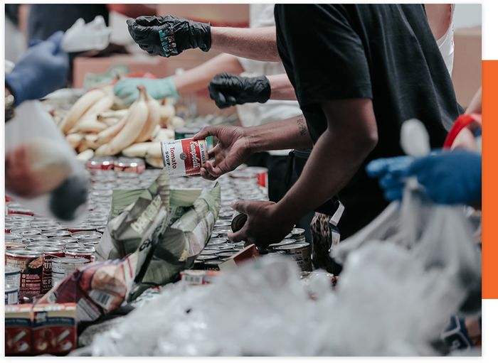 packing up donations