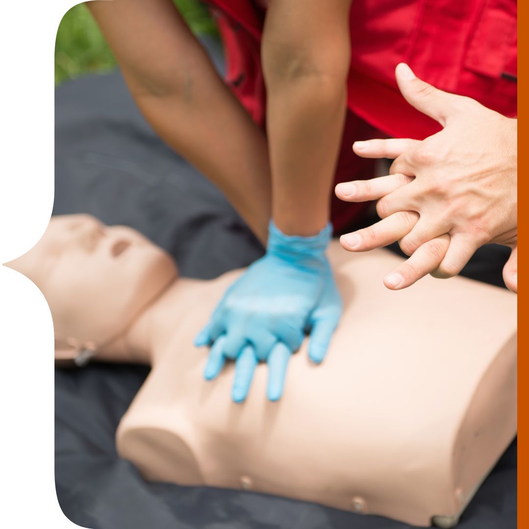 CPR practice with dummy