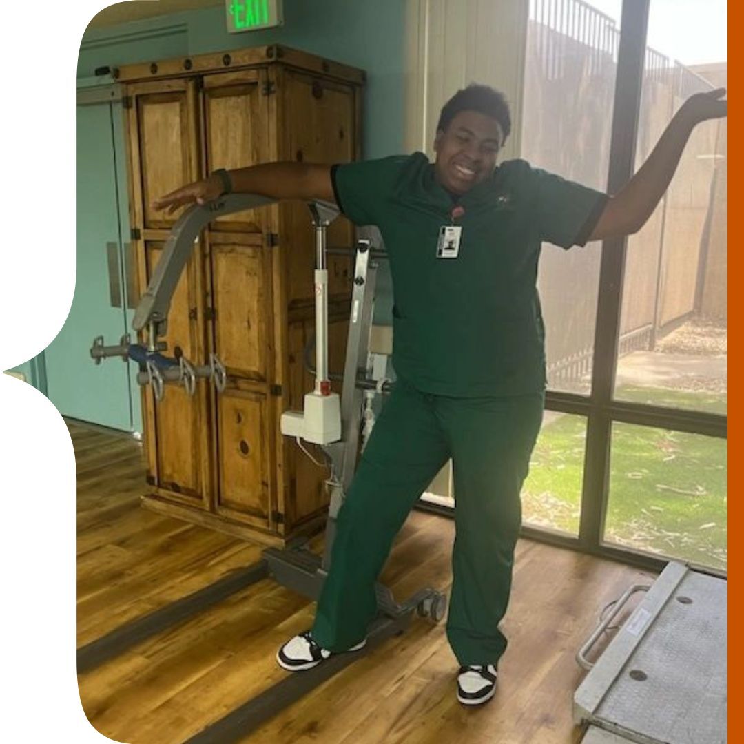 happy CNA student