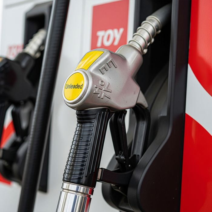A close-up shot of a well-maintained, clean gasoline pump nozzle gaspump.jpg