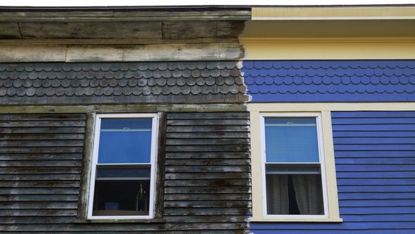 Comparison of new paint versus old paint. Comparison of new paint versus old paint.