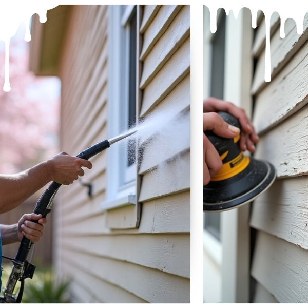 prepping a houe before painting