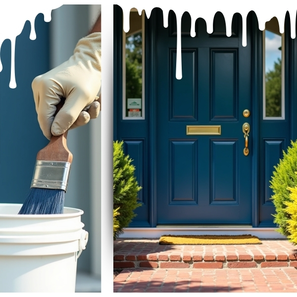 a beautifully painted door