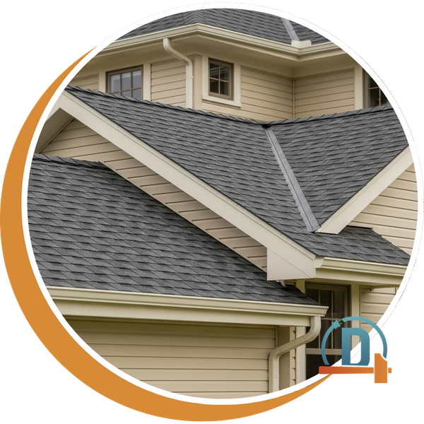 a home addition showing how the new roofline and siding perfectly match the original house, creating a seamless look