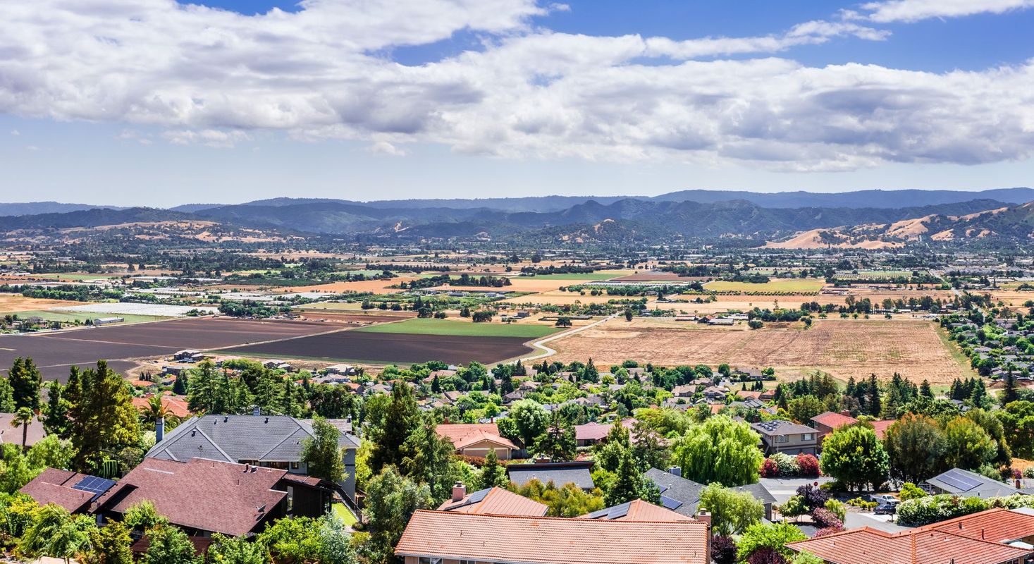aerial view of Santa Cruz County