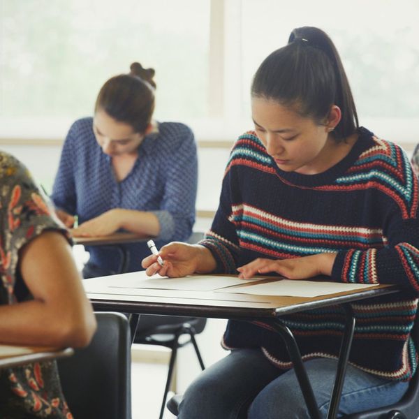 a student taking a test