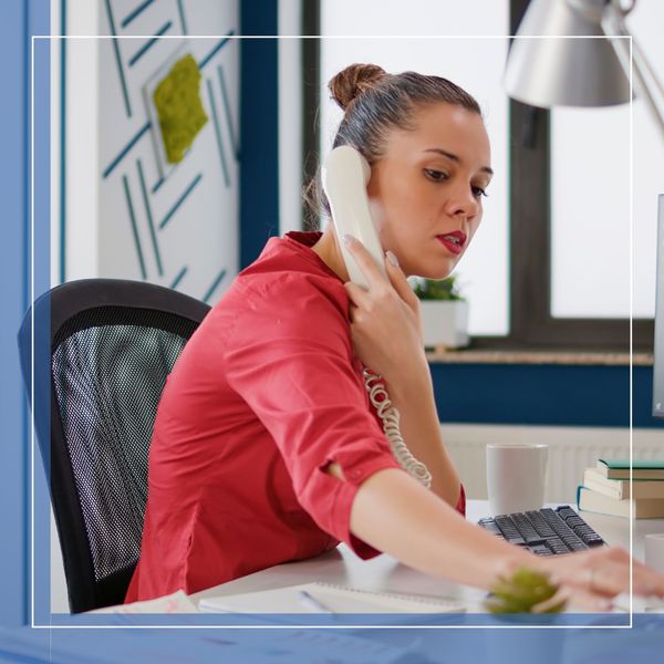 Businesswoman on a phone call