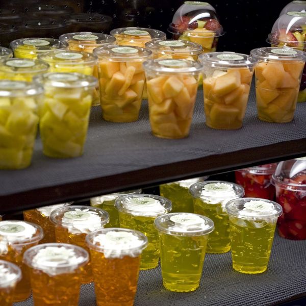 a collection of fruit cups