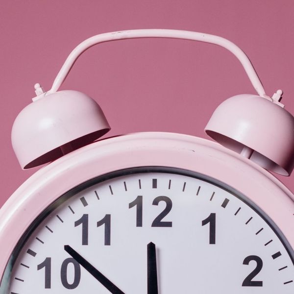 A pink clock