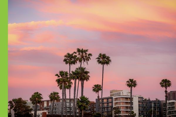 sunset over san diego