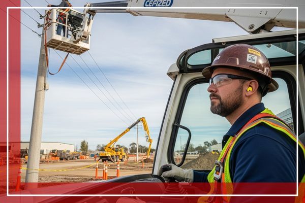 Person Operating Crane