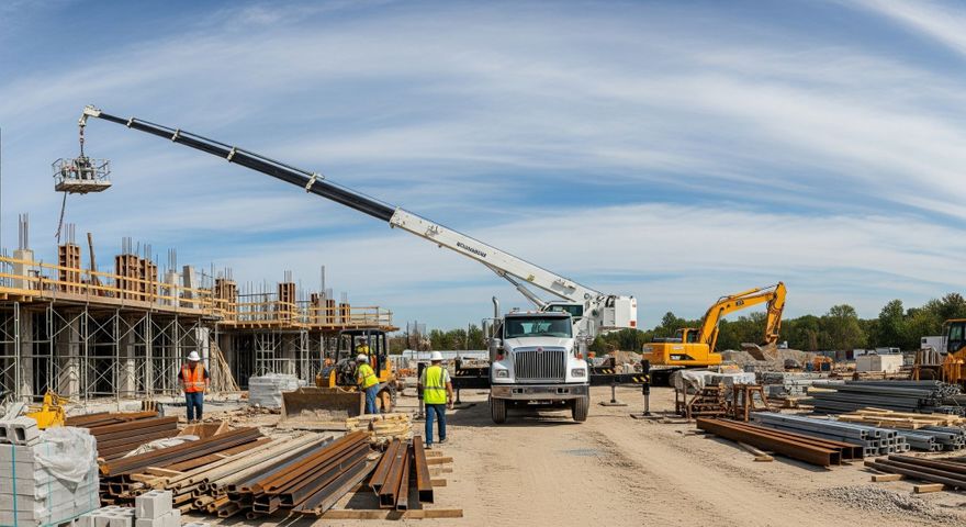 Boom Truck on site