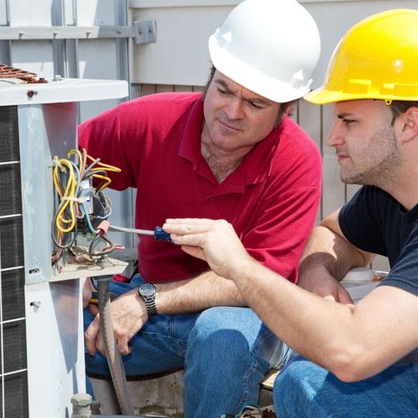 repairing AC condenser unit