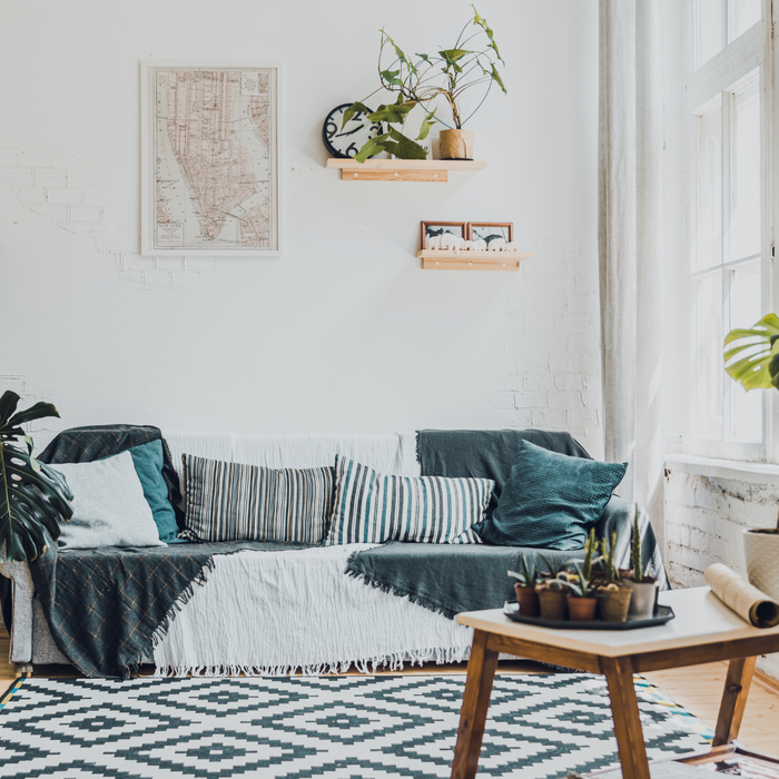 A cool, comfortable modern living room