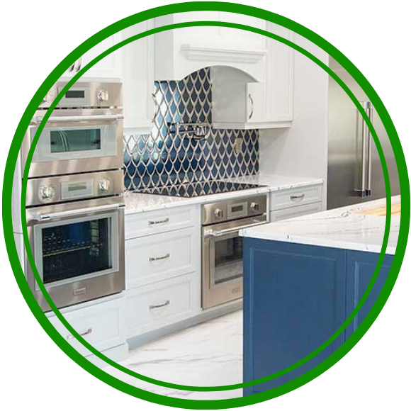 Remodeled, white kitchen