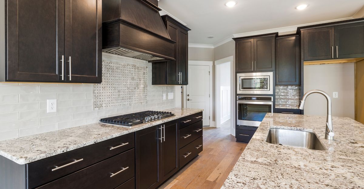 Kitchen with marble countertops