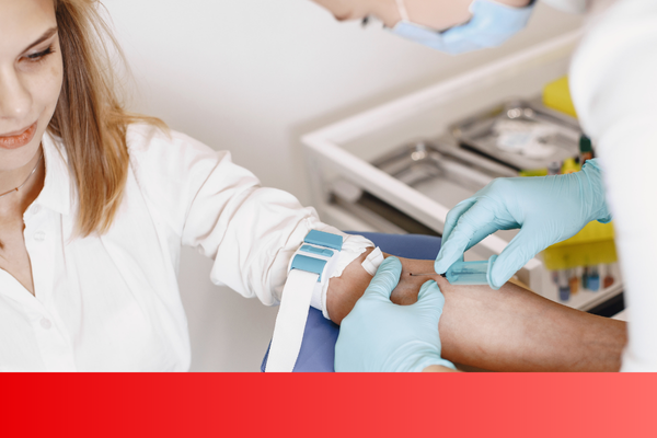 doctor doing blood draw
