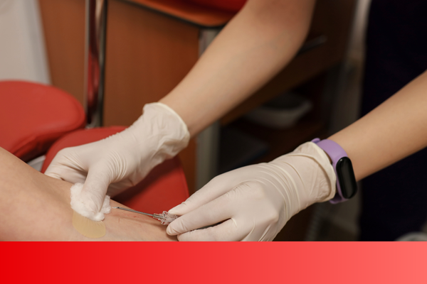 doctor doing blood draw