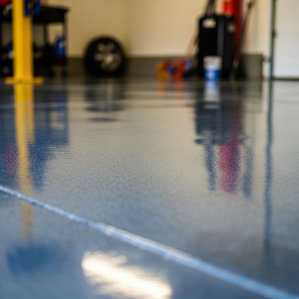 close up of new epoxy flooring in a garage close up of new epoxy flooring in a garage