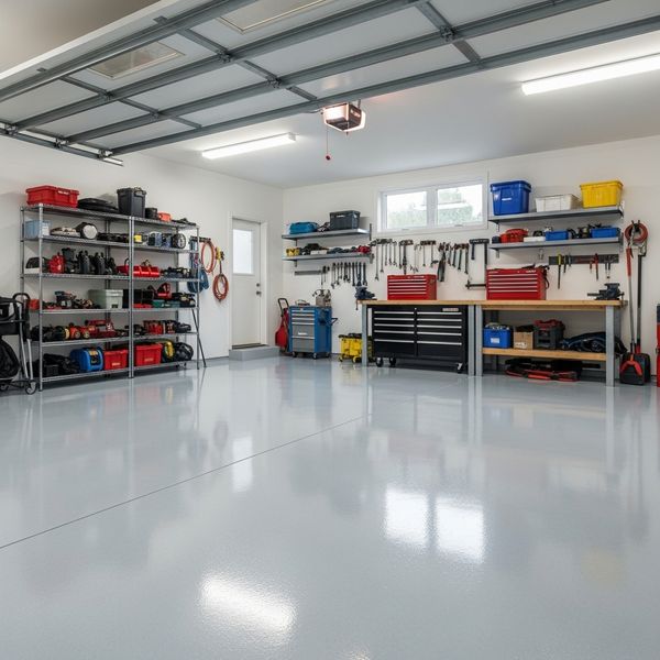 garage with epoxy flooring garage with epoxy flooring