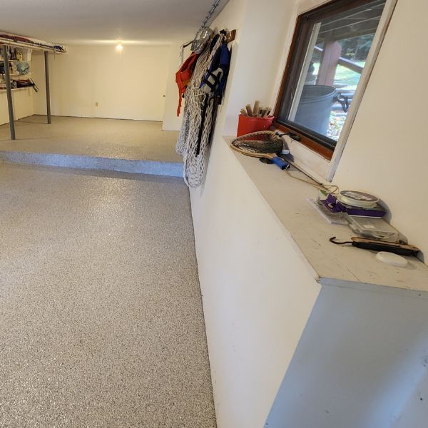 Epoxy floor in basement.
