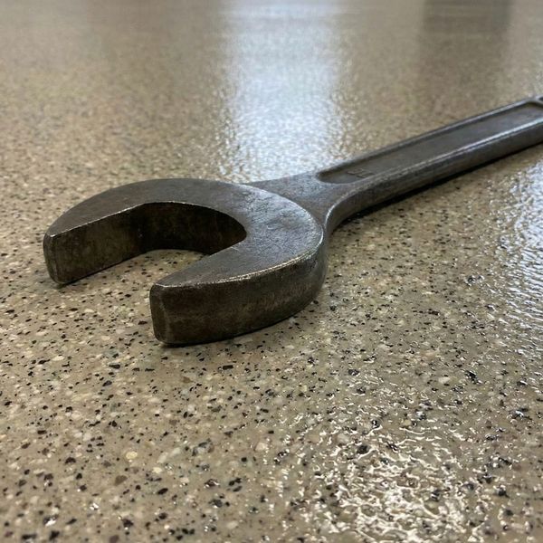 tool fallen onto epoxy floor 