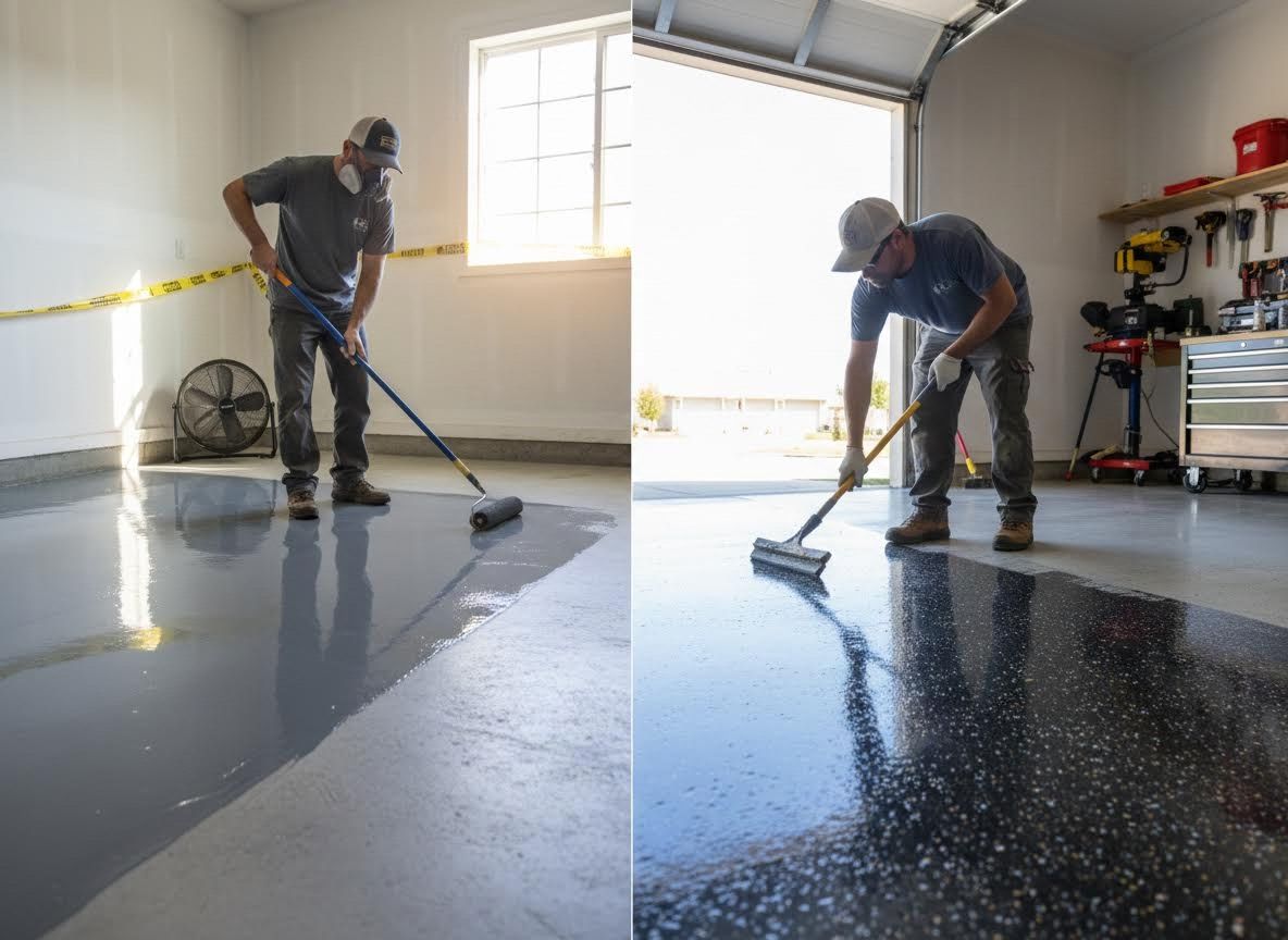 Garage Floor Coating Application Process