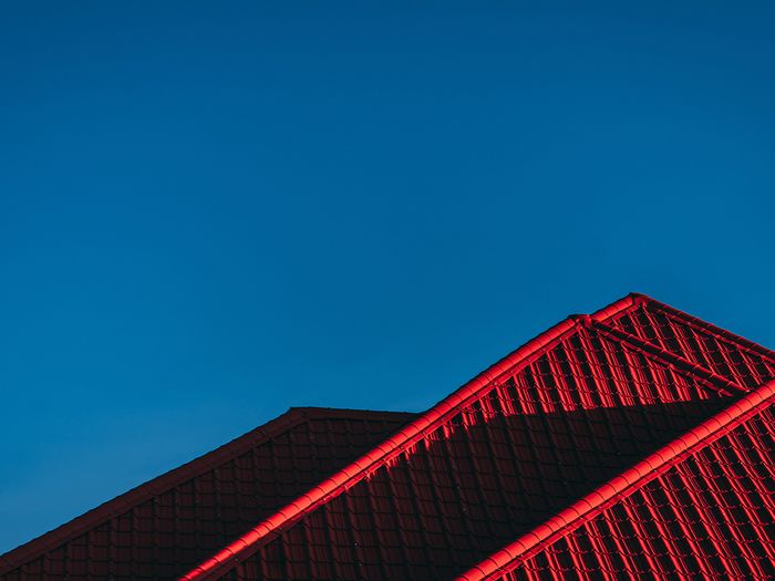 Red shingle roof