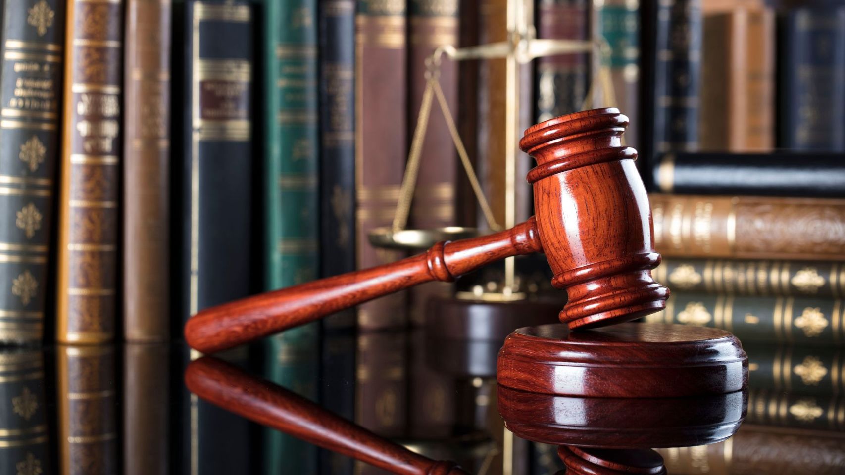 Gavel in a law office. 