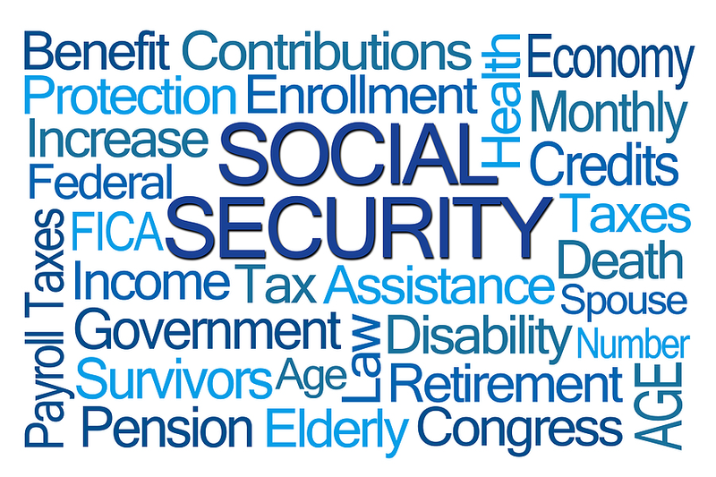 Social Security Word Cloud - Key Terms and Concepts