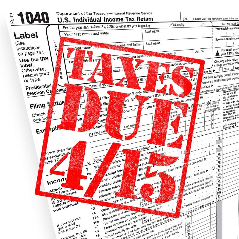 1040 Tax Form With Past Due Stamp for 2026 Filing Season
