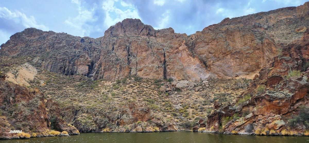 Superstition Mountains from Canyon Lake, Gold Canyon AZ