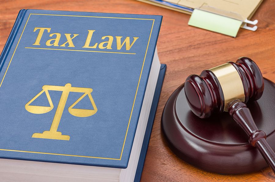 Tax Law Book and Gavel Representing Legislation