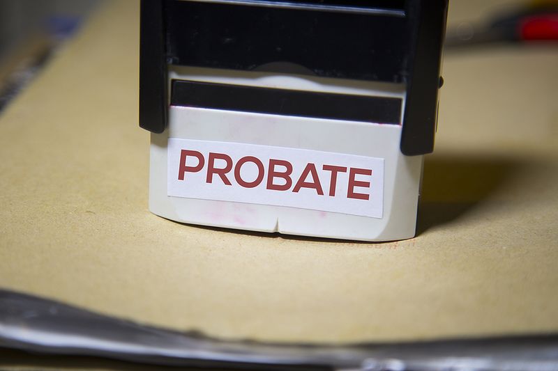 Probate Stamp Symbolizing Estate Settlement Process