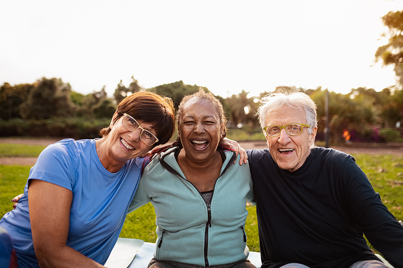 Happy Retirees Enjoying Time Outdoors