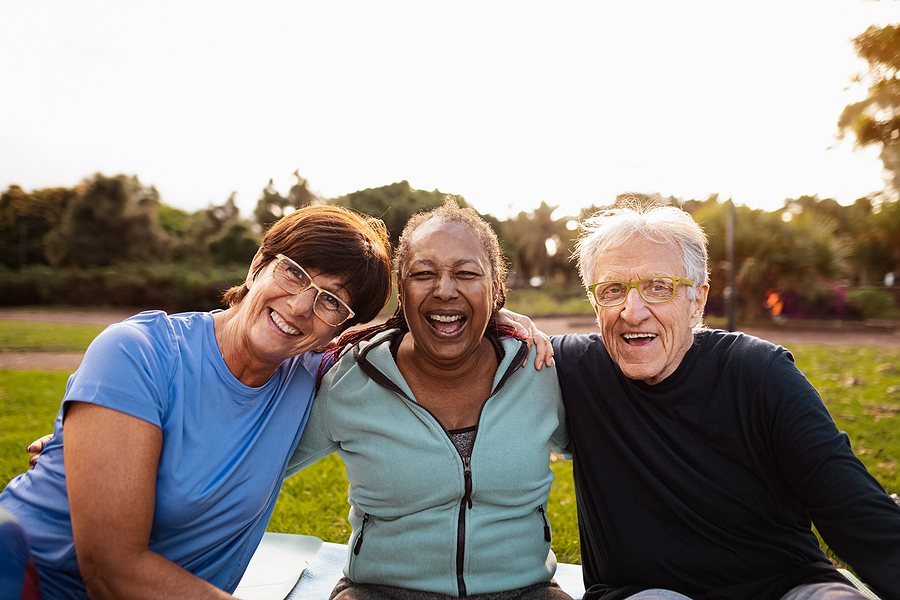 Happy Retirees Enjoying Time Outdoors