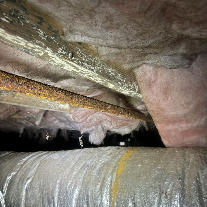 Collapsing insulation in a crawl space