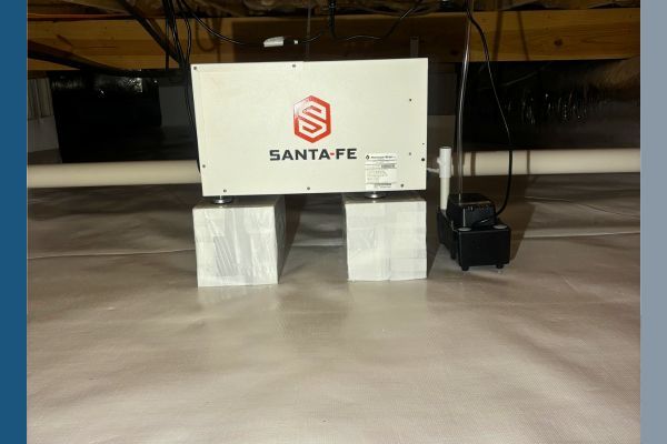 Dehumidifier in crawl space Dehumidifier in crawl space