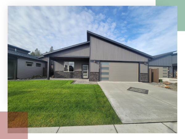 residential home with a slanted roof