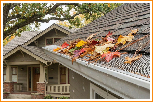 leaves on gutter guard 