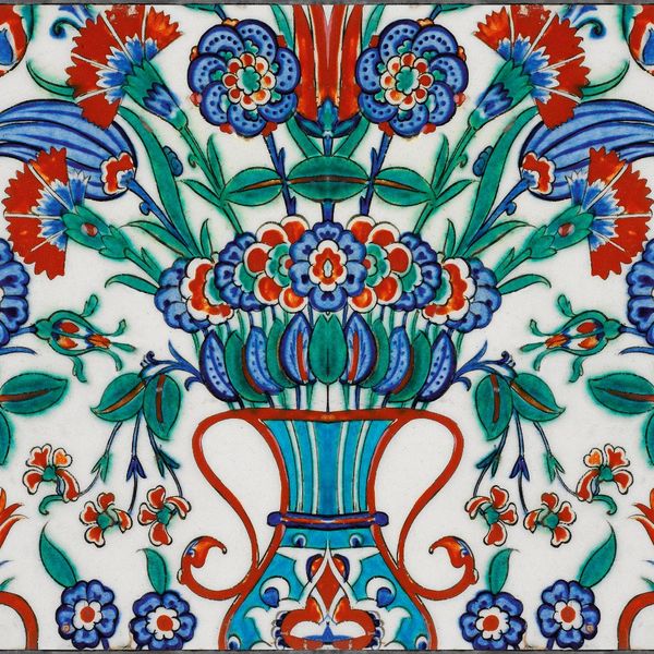 painting of a vase full of flowers